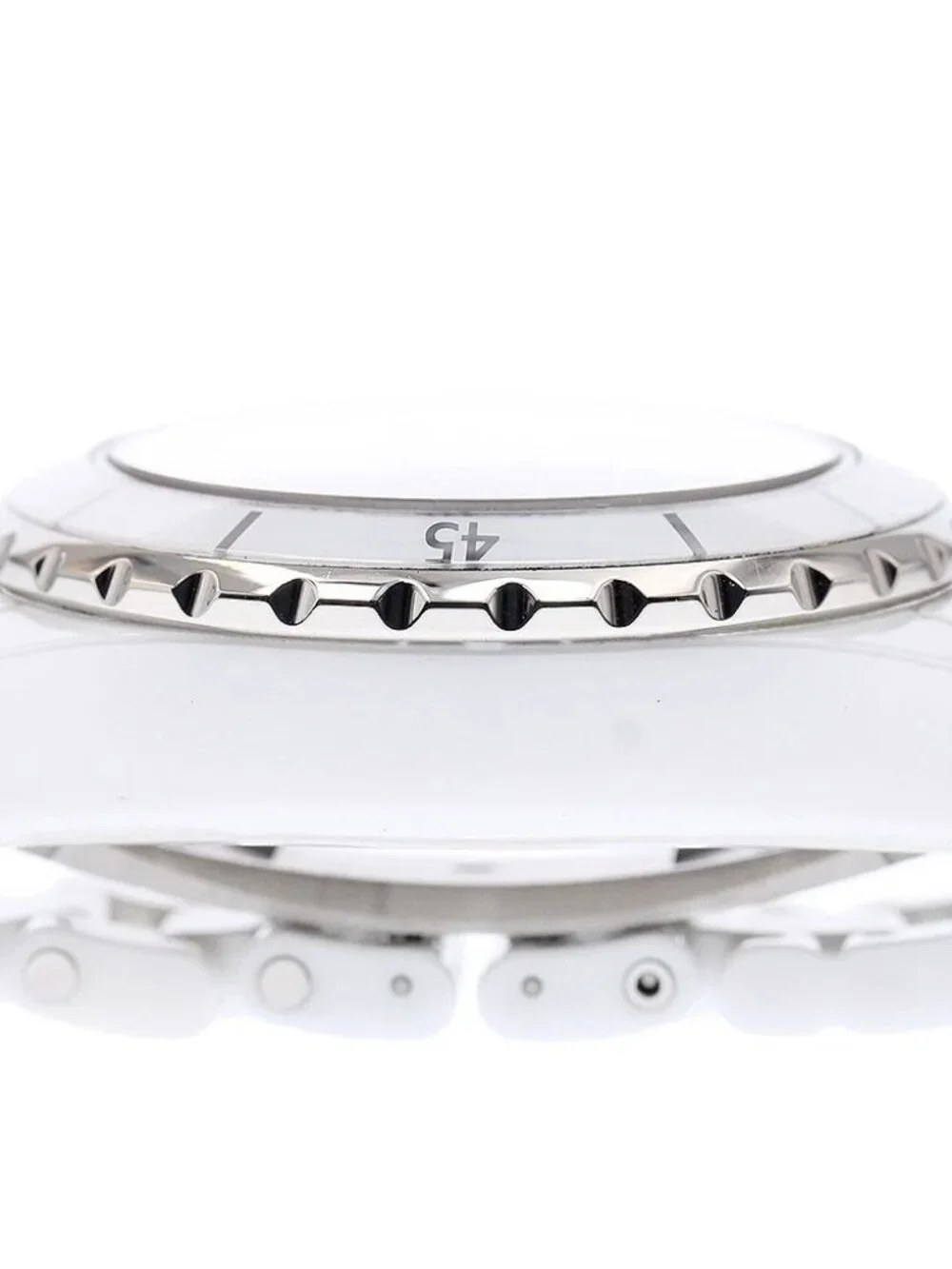 CHANEL J12 white ceramic H2009 9P diamond chronograph Automatic Men's_958300